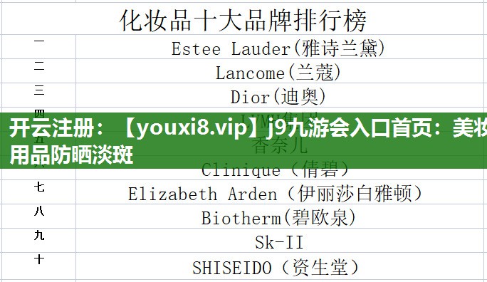 美妆用品防晒淡斑
